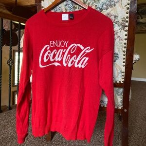 Long-sleeved Coca-Cola Sweater. Size Large.